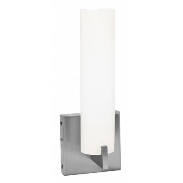 Or 50565-BS-OPL Oracle 1 Light Opal Glass Wall and Vanity - Brushed Steel OR613669